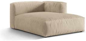 Béžový zamatový modul pohovky (pravý roh) Martina – Micadoni