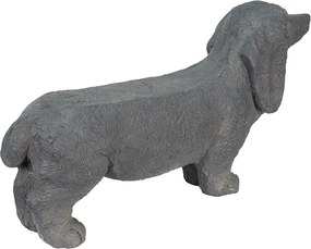 Šedá dekoračná socha Jazvečík - 74*19*39 cm