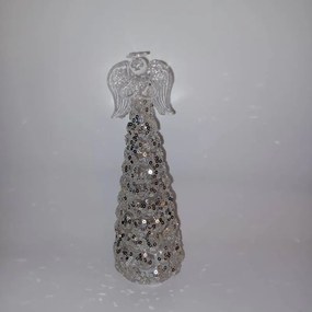 DECOLED Sklenený anjel, 6,5 x 10 cm