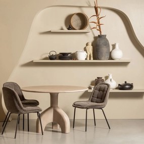 Sivé zamatové jedálenské stoličky v súprave 2 ks Crate – WOOOD