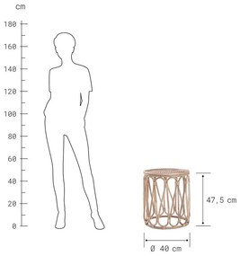 LOMBOK Odkladací stolík 40 cm