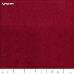 Červená zamatová rohová pohovka Cosmopolitan Design Bali, pravý roh