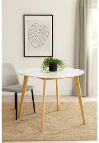 Noela Okrúhly škandinávsky jedálenský stôl SCANDINAVIA 105 biely