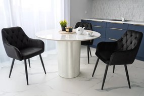 Jedálenská stolička ATLANTA zamatová, čierna