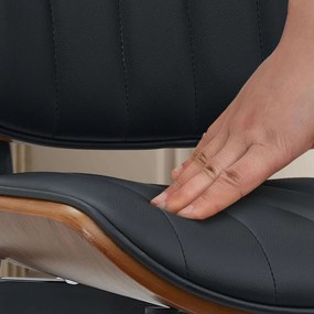 Konferenčná stolička Tiffin koženka - Orech / Čierna