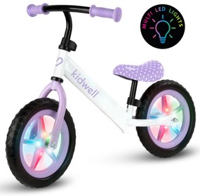 Kidwell Rebel LED balančný bicykel pre deti – LED ráfiky, EVA kolesá 28 cm, bez batérií