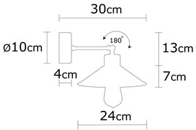 Nástenné svietidlo MANAVGAT 1xE27/40W/230V hnedá/modrá