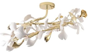 Zuma Line MX2858-6-EGN - Prisadený luster LEAF 6xG9/42W/230V zlatý