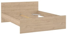 Dvojlôžková posteľ v dekore duba bez roštu 180x200 cm v prírodnej farbe Naia – Tvilum