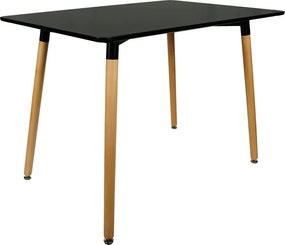 AKCIA Čierny jedálenský stôl BERGEN 140x80 cm II. akosť