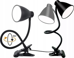 BERGE Andora LED stolná lampa s klipom 1xE27 čierna