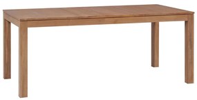 Jedálenský stôl, tíkový masív s prirodným povrchom 180x90x76 cm