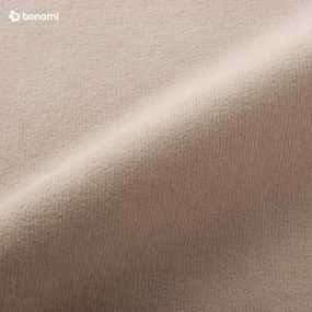 Béžová zamatová rozkladacia rohová pohovka (pravý roh) Sweet Harmony – Miuform