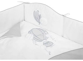 BELISIMA 5-dielne posteľné obliečky Belisima Ballons 100/135 sivé