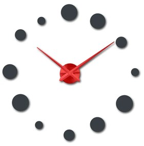 Sentop - Veľké nástenné hodiny bodka na stenu DEKORAJ S044S i čierne