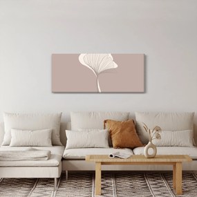 Obraz - Béžové listy N⁰3 (120x50 cm)