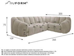 Tmavozelená rohová pohovka (pravý roh/do L) Shell – Miuform