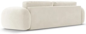Krémovobiela zamatová rozkladacia/s úložným priestorom pohovka 262 cm Tonale – Cosmopolitan Design