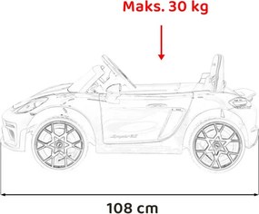 Elektrické autíčko Porsche Spyder RS 718 Lakier žlté