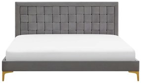 Manželská posteľ 180 cm LIMO (polyester) (šedá) (s roštom). Vlastná spoľahlivá doprava až k Vám domov. 1022691