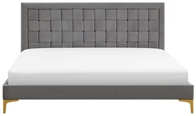 Manželská posteľ 180 cm LIMO (polyester) (šedá) (s roštom). Akcia -30%. Vlastná spoľahlivá doprava až k Vám domov. 1022691
