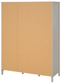 Sivobéžová šatníková skriňa so zrkadlom 150x199x58 cm Madrid – Tvilum