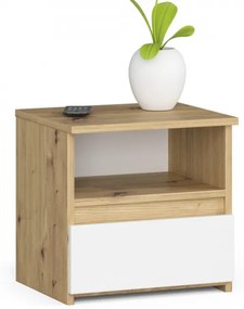Nočný stolík CL1 dub artisan / biely