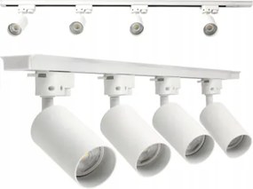 LED koľajnica 1m + 4x GU10 bodové žiarovky - sada