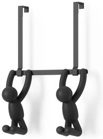 Čierny plastový vešiak na dvere 22 cm Buddy - Umbra