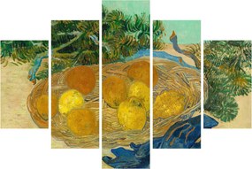 Obraz - Vincent van Gogh, Still Life of  Oranges and Lemons with  Blue Gloves, reprodukcia (150x105 cm)