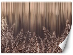 Fototapeta, Exotické palmové listy hnědé - 150x105 cm