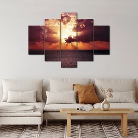 Obraz slnko za mrakmi (150x105 cm)