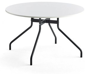 Stôl AROUND, Ø 1200 mm, biela, antracit