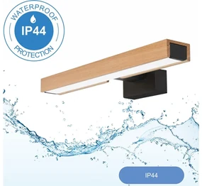 Brilagi-LED Kúpeľňové osvetlenie zrkadla WOODY MIRROR LED/8W/230V IP44 dub/čierna BG0875