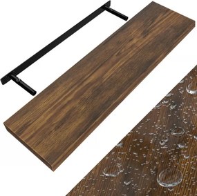 Nástenná polica FIGO + konzola, 90cm, tmavý dub Casaria
