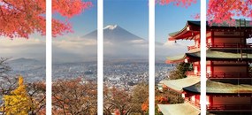 5-dielny obraz jeseň v Japonsku - 100x50