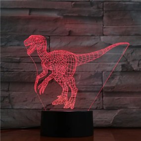 3Dmix 3DL-BTB010 – 3D LED nočná lampa - T-rex (Bluetooth reproduktor - farba biela)