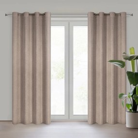 ZÁVES NA KRÚŽKOCH ADELINA 140X250 CM HNEDÁ