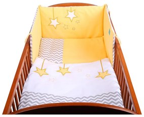 6-dielne posteľné obliečky Belisima Hviezdička 100x135 žlté