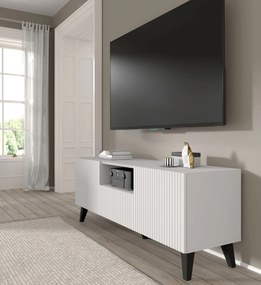 TV skrinka/stolík HG 150 2D1S Rowanna (biela + čierna). Akcia -20%. Vlastná spoľahlivá doprava až k Vám domov. 1125107
