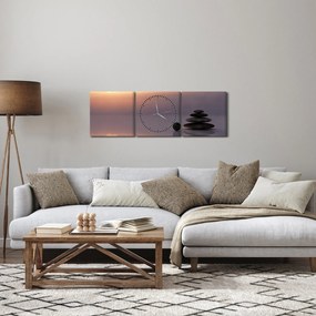 Obraz - Vyrovnanosť (s hodinami) (90x30 cm)