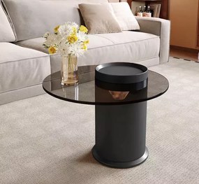 LuxuryForm DESIGN Konferenčný stolík MODENA 80 × 80 cm – hnedý, čierny (set)