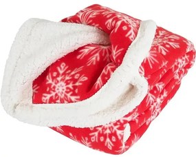 B.E.S. Petrovice Baránková deka Buffalo Vločky červená, 150 x 200 cm