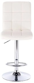 LuxuryForm DESIGN Barová stolička TOLEDO na striebornom tanieri - biela