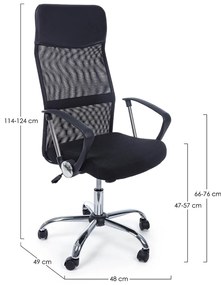 Kancelářská stolička dakka čierny MUZZA
