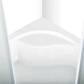 Novoterm Štvrťkruhový sprchový kút NV-Madera 80x80 chróm/potlač + vanička vysoká