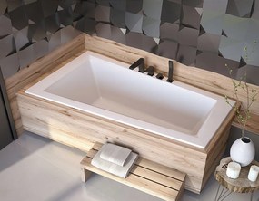 Besco Akrylátová asymetrická vaňa so zníženým lemom Intima Slim 150x85 (160x90) BESCO-Rozmery: 150x85, BESCO-Farba: Biela, BESCO-Orientácia: Pravá