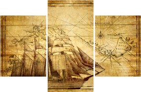 Obraz - Stará mapa (90x60 cm)