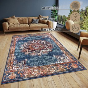 Tmavomodrý koberec 57x90 cm Orient Maderno – Hanse Home