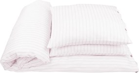 Obliečky pre dospelých púdrovo ružové pruhy 140x200cm